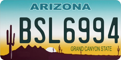 AZ license plate BSL6994