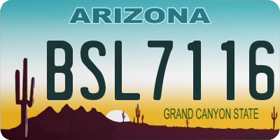 AZ license plate BSL7116