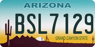AZ license plate BSL7129