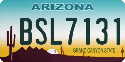 AZ license plate BSL7131