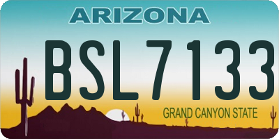 AZ license plate BSL7133