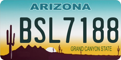 AZ license plate BSL7188