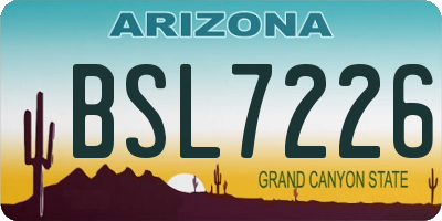 AZ license plate BSL7226