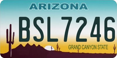 AZ license plate BSL7246