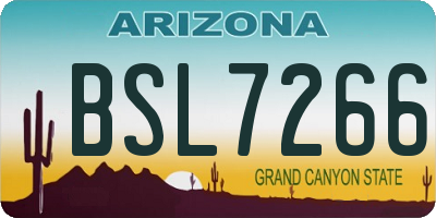 AZ license plate BSL7266