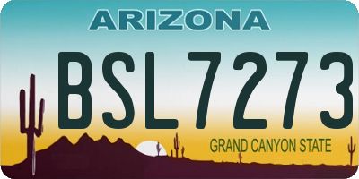 AZ license plate BSL7273