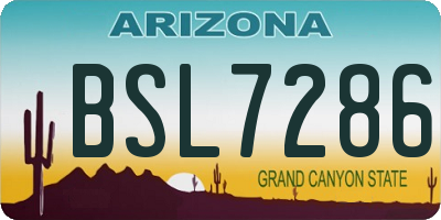 AZ license plate BSL7286