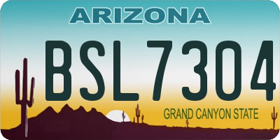 AZ license plate BSL7304