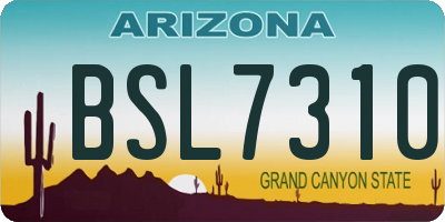 AZ license plate BSL7310