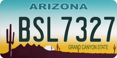 AZ license plate BSL7327