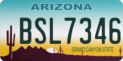 AZ license plate BSL7346