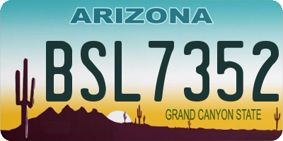 AZ license plate BSL7352
