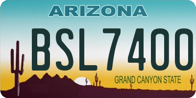 AZ license plate BSL7400
