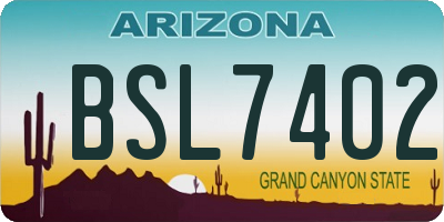 AZ license plate BSL7402