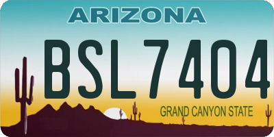 AZ license plate BSL7404