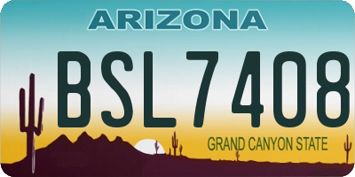 AZ license plate BSL7408