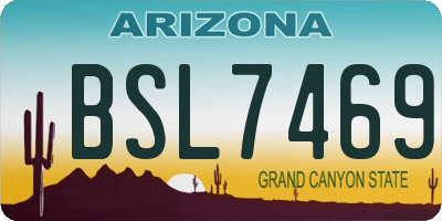 AZ license plate BSL7469