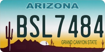 AZ license plate BSL7484