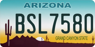 AZ license plate BSL7580