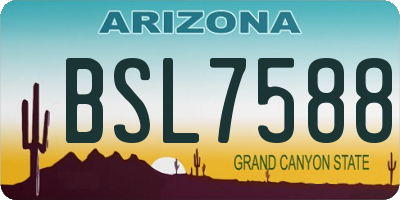 AZ license plate BSL7588