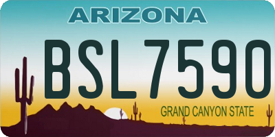 AZ license plate BSL7590