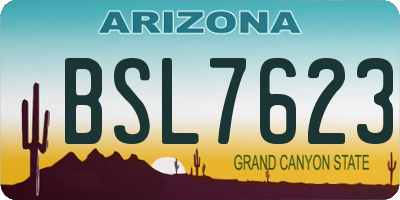 AZ license plate BSL7623