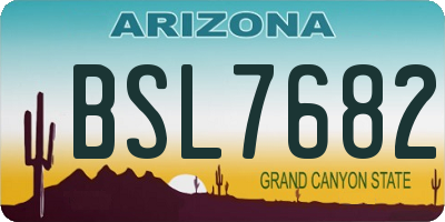 AZ license plate BSL7682