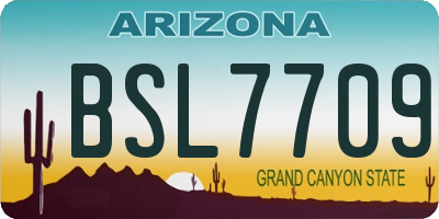 AZ license plate BSL7709