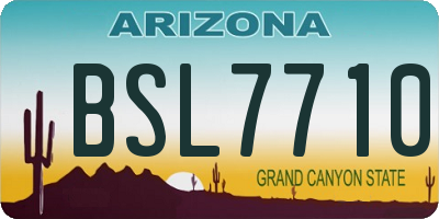 AZ license plate BSL7710