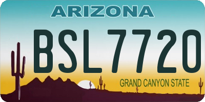 AZ license plate BSL7720