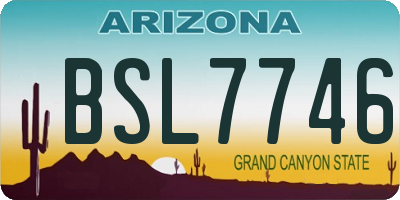 AZ license plate BSL7746