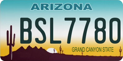 AZ license plate BSL7780