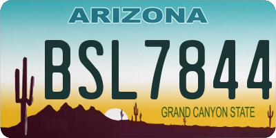 AZ license plate BSL7844