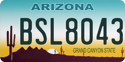 AZ license plate BSL8043