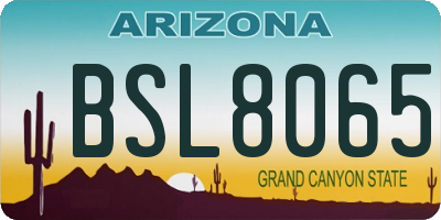 AZ license plate BSL8065
