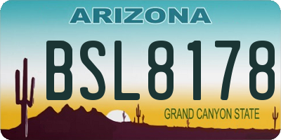 AZ license plate BSL8178