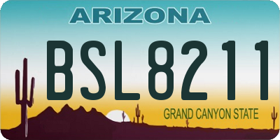 AZ license plate BSL8211