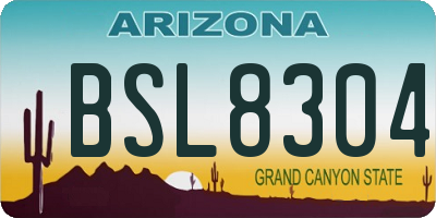 AZ license plate BSL8304