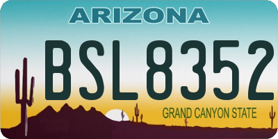 AZ license plate BSL8352