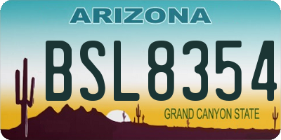 AZ license plate BSL8354