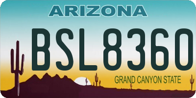 AZ license plate BSL8360