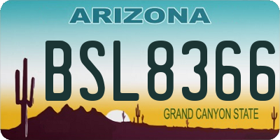 AZ license plate BSL8366