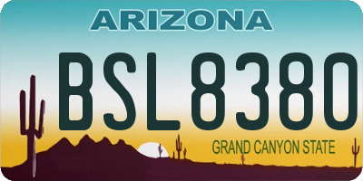 AZ license plate BSL8380