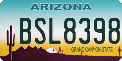 AZ license plate BSL8398