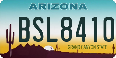 AZ license plate BSL8410