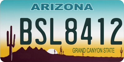 AZ license plate BSL8412