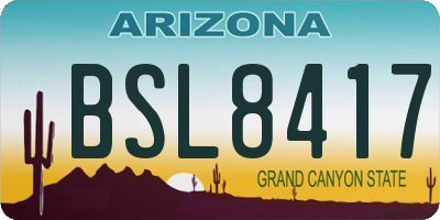 AZ license plate BSL8417