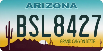 AZ license plate BSL8427