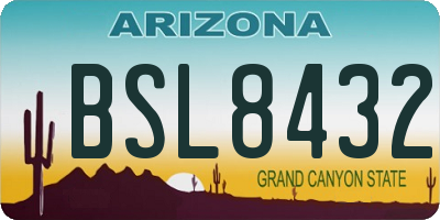 AZ license plate BSL8432