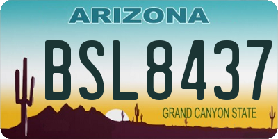 AZ license plate BSL8437